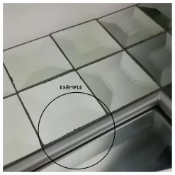 Bevel Rectangle Tiled Wall Mirror (72cm) *SECONDS MIRRORS