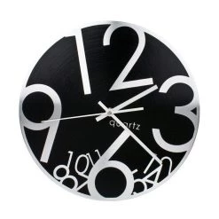Black Tumbler Aluminium Wall Clock (30cm)