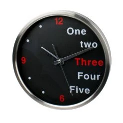 CLOCKS One Sided Design Wall Clock - Black (30cm)