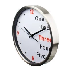 One Sided Design Wall Clock - White (30cm)