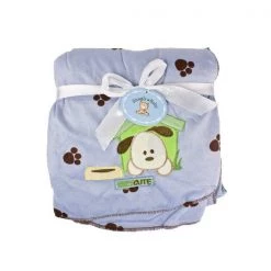 Snugly Baby Fleece Blanket - Blue Dog