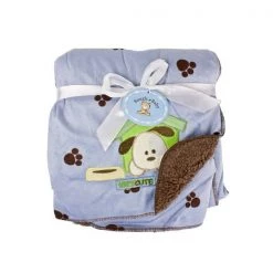 Snugly Baby Fleece Blanket - Blue Dog