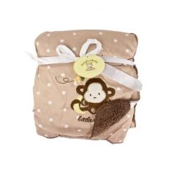 Snugly Baby Fleece Blanket - Brown Monkey Blankets & Bedding