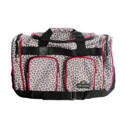 Dejuno Cheetah Duffle Bag - Red Piping BAGS & WALLETS