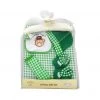 Snugly Baby Gingham Blanket Gift Set (6pc) - Green Bibs & Clothing