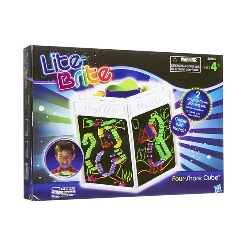 Hasbro Lite-Brite Four Share Cube GIRLS GIFTS