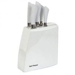 S&P Soho Knife Block Set - White