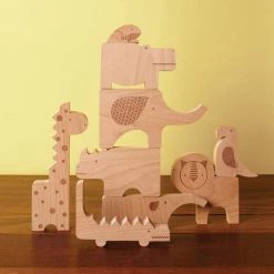 Petit Collage Wood Puzzle & Play - Safari Jumble BABY & TODDLER GIFTS
