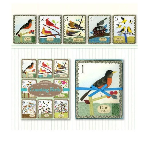 EeBoo Counting Birds Wall Cards (1-10) Mobiles, Playmats & Nursery Items