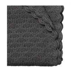 Nurtured By Nature Bud Lace Blanket - Charcoal Kiwiana