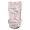 Nurtured By Nature Bibs & Clothing Organic Frilly Romper - Shortcake Stripe