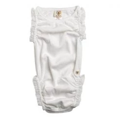 Nurtured By Nature Organic Frilly Romper - Milk