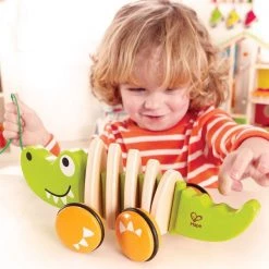 Hape Wooden Toys Walk Along Crocodile