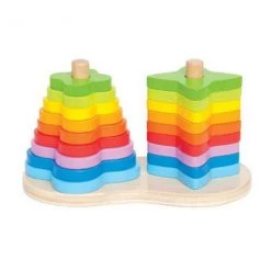 Hape Double Rainbow Stacker (19pc)