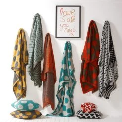 Me & My Trend Last Chance - Final Few Reversible Mint Cross Throw