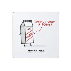 Gemma Correll Spoilt Milk Coaster Last Chance - Final Few