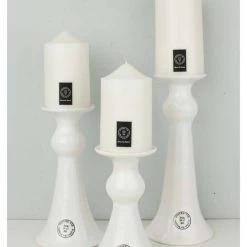 Notre Vie Last Chance - Final Few Glossy White Candle Holder - Small
