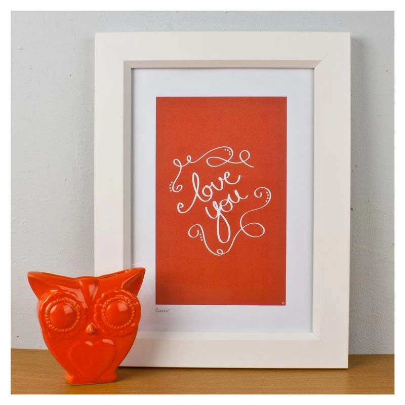 Cenario A4 Print - Love You (Orange)