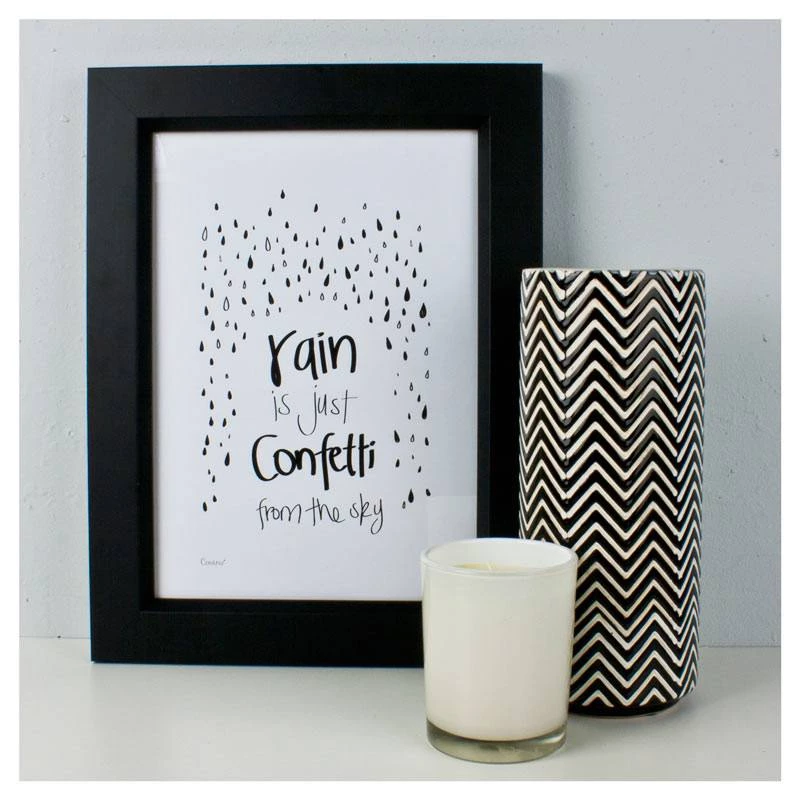 Cenario Kiwiana Confetti Black Wall Print (A4)