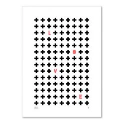 Dekor Studio Monochrome Print (A4) - Hidden Love