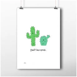 Dekor Studio Don't Be A Prick (Grn) Wall Print