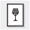 Dekor Studio A Wine A Day Wall Print
