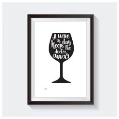 Dekor Studio A Wine A Day Wall Print