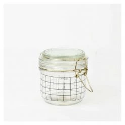 Present Time Black Grid Canister - Small