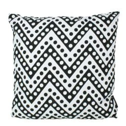 Stoneleigh & Roberson Polka Dot Chevron Cushion