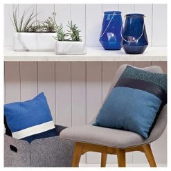 Jason Blue & White Stripe Cushion