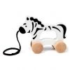 Hape Wooden Toys Push & Pull Zebra