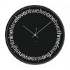 Jonsson Text Wall Clock - Black (30cm) Last Chance - Final Few