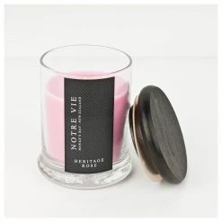 Notre Vie Andles Couleur Couture Glass Metro Candle - Heritage Rose