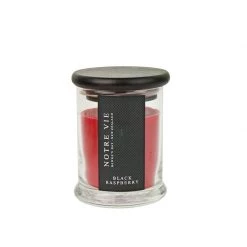 Notre Vie Couleur Couture Glass Metro Candle - Black Raspberry