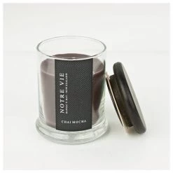Notre Vie Couleur Couture Glass Metro Candle - Chai Mocha