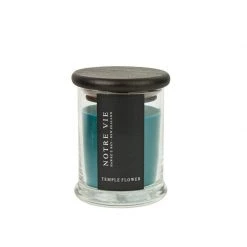 Notre Vie Coastal Couleur Couture Glass Metro Candle - Temple Flower
