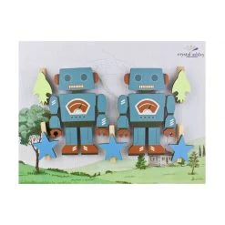 Crystal Ashley Art Pegs - Robots Kiwiana