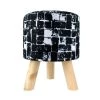 Stoneleigh & Roberson Footstool - Black Squares