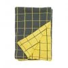 General Eclectic Yellow Grid Knit Throw Last Chance - Final Few