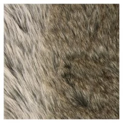 Le Forge Country Style Faux Fur Cushion Grey Stripe