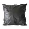 Me & My Trend Last Chance - Final Few Black Leatherette Fringe Cushion