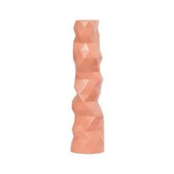 General Eclectic Skinny Coral Faceted Vase