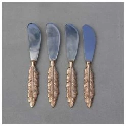 Old Mill Road Metallics Rose Gold Feather Spreader