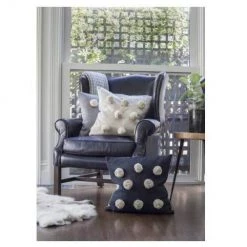 Raine & Humble Country Style Pink Pom Pom Cushion