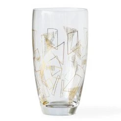 Me & My Trend Metallics Gold Tall Glass Set