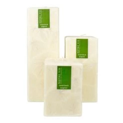 Notre Vie Saisons Square Pillar Candle – French Lime & Bergamot Kiwiana