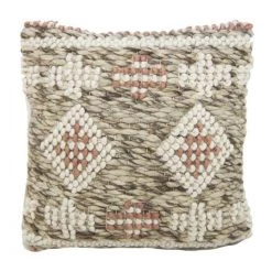 Stoneleigh & Roberson Natural & Blush Wool Cushion