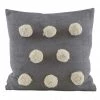 Raine & Humble Country Style Grey Pom Pom Cushion