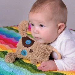 O.B Designs Rattles & Teething Items Ding A Ring Teether Rattle - Duke Dog