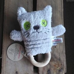 O.B Designs Rattles & Teething Items Ding A Ring Teether Rattle - Katie Cat